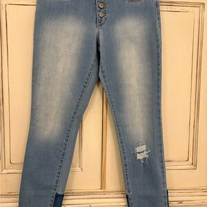 Jessica Simpson Blue Skinny Jeans Distressed Style